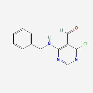 molecular formula C12H10ClN3O B1279934 4-(Benzylamino)-6-chloro-5-pyrimidinecarbaldehyde CAS No. 59311-82-9