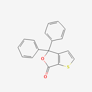 molecular formula C18H12O2S B12799378 4,4-Diphenylthieno(2,3-c)furan-6(4H)-one CAS No. 63609-69-8