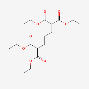 molecular formula C17H28O8 B12799396 Tetraethyl 1,1,5,5-pentanetetracarboxylate CAS No. 3779-30-4