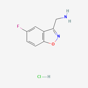 molecular formula C8H8ClFN2O B1279940 (5-Fluorobenzo[d]isoxazol-3-yl)methanamine hydrochloride CAS No. 686702-70-5