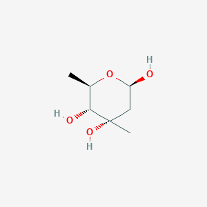 molecular formula C7H14O4 B12799425 Mycarose, beta-D-pyranose- CAS No. 1932346-66-1