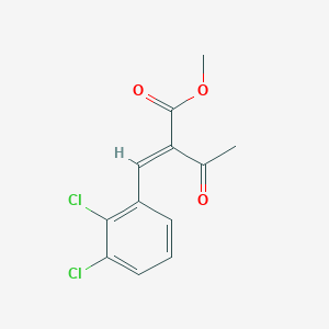 molecular formula C12H10Cl2O3 B127995 Methyl 2-(2,3-dichlorobenzylidene)-3-oxobutanoate CAS No. 74073-22-6