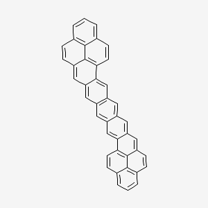 molecular formula C42H22 B12799520 undecacyclo[30.6.2.210,13.02,27.04,25.06,23.08,21.011,20.012,17.029,39.036,40]dotetraconta-1(39),2,4,6(23),7,9,11(20),12,14,16,18,21,24,26,28,30,32(40),33,35,37,41-henicosaene CAS No. 190-09-0