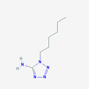molecular formula C7H15N5 B12799525 1-Hexyltetrazol-5-amine CAS No. 6280-35-9
