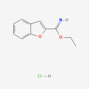 molecular formula C11H12ClNO2 B1279956 Benzo[b]furan-2-carboximidic acid ethyl ester hydrochloride 