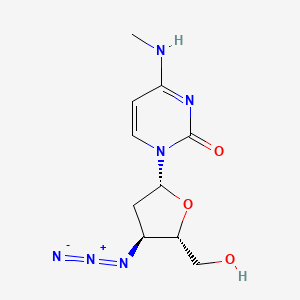 molecular formula C10H14N6O3 B12799635 Cytidine, 3'-azido-2',3'-dideoxy-N-methyl- CAS No. 115913-78-5