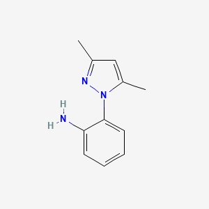 molecular formula C11H13N3 B1279964 2-(3,5-dimethyl-1H-pyrazol-1-yl)aniline CAS No. 60418-47-5