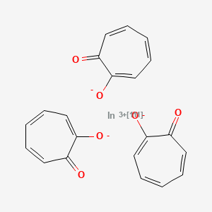 molecular formula C21H15InO6 B12799641 Indium-111 tropolone CAS No. 80233-75-6