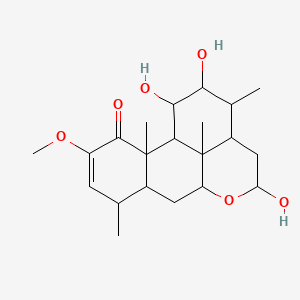molecular formula C21H32O6 B12799659 Nigakihemiacetal C CAS No. 30760-22-6
