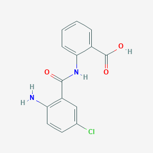molecular formula C14H11ClN2O3 B1279967 苯甲酸，2-[(2-氨基-5-氯苯甲酰)氨基]- CAS No. 59187-54-1