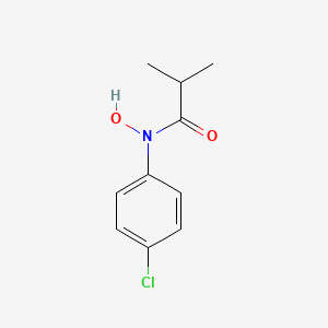 molecular formula C10H12ClNO2 B12799714 N-(4-Chlorophenyl)-N-hydroxy-2-methylpropanamide CAS No. 14385-22-9