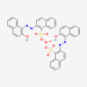 molecular formula C40H26N4O8S2Sr B12799717 strontium;2-[(2-hydroxynaphthalen-1-yl)diazenyl]naphthalene-1-sulfonate CAS No. 6371-67-1