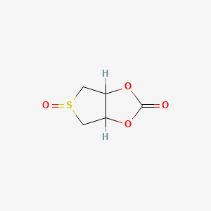 molecular formula C5H6O4S B12799818 Tetrahydrothieno(3,4-d)(1,3)dioxol-2-one 5-oxide CAS No. 62729-17-3