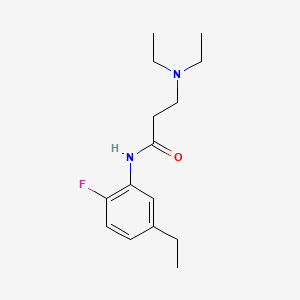 molecular formula C15H23FN2O B12799868 Propionanilide, 3-(diethylamino)-5'-ethyl-2'-fluoro- CAS No. 843-20-9