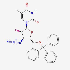 molecular formula C29H26FN5O4 B12799886 AZddF-ribofuranosyl-T CAS No. 132776-25-1
