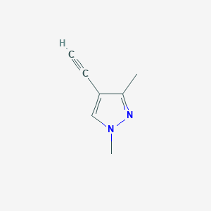 molecular formula C7H8N2 B1279990 1H-Pyrazole, 4-ethynyl-1,3-dimethyl- CAS No. 61514-53-2