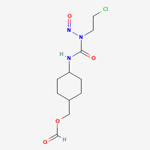 molecular formula C11H18ClN3O4 B12799949 Urea, 1-(2-chloroethyl)-3-(4-hydroxymethylcyclohexyl)-1-nitroso-, formate, (E)- CAS No. 61367-11-1