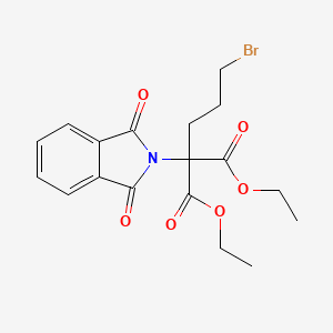 molecular formula C18H20BrNO6 B12799955 Diethyl 2-(3-bromopropyl)-2-(1,3-dioxoisoindol-2-yl)propanedioate CAS No. 57616-02-1