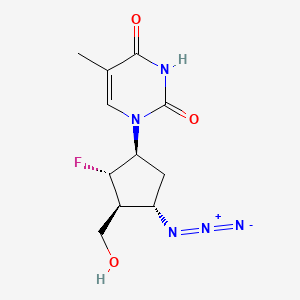 molecular formula C11H14FN5O3 B12799956 F-carbocyclic-AZT CAS No. 127530-13-6