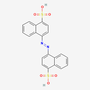 molecular formula C20H14N2O6S2 B12799980 4,4'-Azobis-1-naphthalenesulfonic acid CAS No. 4271-40-3