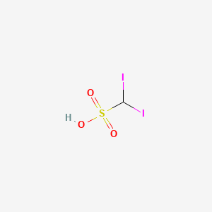 molecular formula CH2I2O3S B12799990 Dimethiodal CAS No. 76-07-3