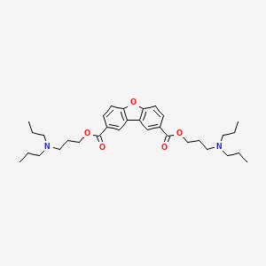 molecular formula C32H46N2O5 B12799991 Bis(3-(dipropylamino)propyl) dibenzo(b,d)furan-2,8-dicarboxylate CAS No. 30568-71-9