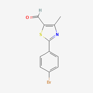 B1280001 5-Thiazolecarboxaldehyde, 2-(4-bromophenyl)-4-methyl- CAS No. 55327-31-6