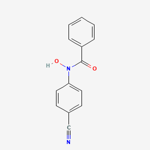 molecular formula C14H10N2O2 B12800015 N-(4-Cyanophenyl)-N-hydroxybenzamide CAS No. 34749-71-8
