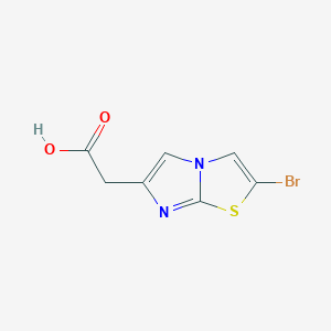 molecular formula C7H5BrN2O2S B1280005 2-(2-Bromoimidazo[2,1-b]thiazol-6-yl)acetic acid CAS No. 61984-81-4