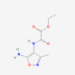 molecular formula C8H11N3O4 B12800057 Ethyl[(5-amino-3-methyl-1,2-oxazol-4-yl)amino](oxo)acetate CAS No. 41230-57-3