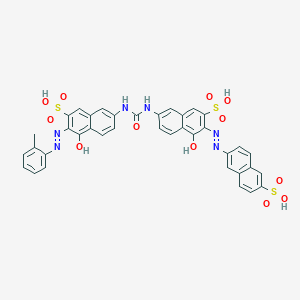 molecular formula C38H28N6O12S3 B12800067 Brilliant Paper Scarlet G CAS No. 739301-94-1