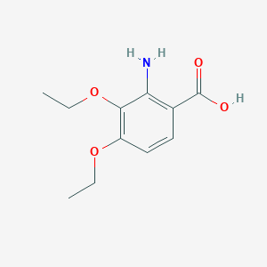 molecular formula C11H15NO4 B1280013 2-Amino-3,4-diethoxybenzoic acid CAS No. 61948-72-9