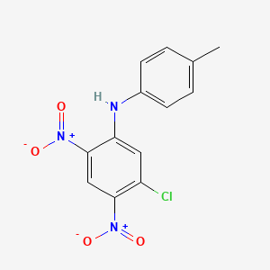 molecular formula C13H10ClN3O4 B12800147 5-chloro-N-(4-methylphenyl)-2,4-dinitroaniline CAS No. 7508-49-8