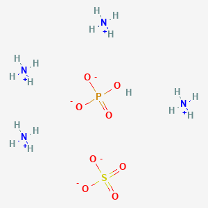 molecular formula H17N4O8PS B12800151 Sulfuric acid diammonium salt, mixt. with diammonium hydrogen phosphate CAS No. 76930-58-0