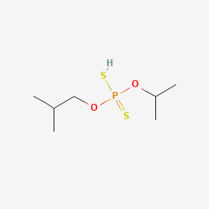molecular formula C7H17O2PS2 B12800159 2-Methylpropoxy-propan-2-yloxy-sulfanyl-sulfanylidene-lambda5-phosphane CAS No. 769878-53-7