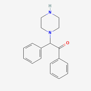 molecular formula C18H20N2O B12800161 2-Phenyl-2-piperazinylacetophenone CAS No. 94067-15-9