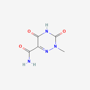 molecular formula C5H6N4O3 B12800166 2-Methyl-3,5-dioxo-2,3,4,5-tetrahydro-1,2,4-triazine-6-carboxamide CAS No. 6623-85-4