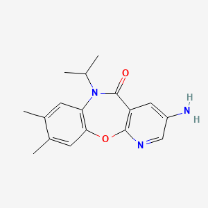 molecular formula C17H19N3O2 B12800200 3-Amino-8,9-dimethyl-6-isopropyl-pyrido(2,3-b)(1,5)benzoxazepin-5(6H)-one CAS No. 140413-22-5