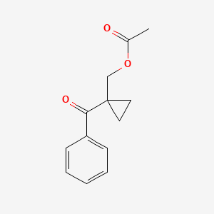 molecular formula C13H14O3 B12800207 (1-Benzoylcyclopropyl)methyl acetate CAS No. 51175-74-7
