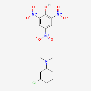 molecular formula C14H19ClN4O7 B12800222 3-chloro-N,N-dimethylcyclohexan-1-amine;2,4,6-trinitrophenol CAS No. 7461-56-5