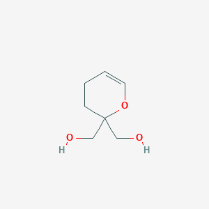 molecular formula C7H12O3 B12800229 3,4-Dihydro-2h-pyran-2,2-diyldimethanol CAS No. 14278-50-3