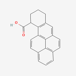 molecular formula C21H16O2 B12800230 7,8,9,10-Tetrahydrobenzo(pqr)tetraphene-10-carboxylic acid CAS No. 86803-22-7