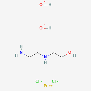 molecular formula C4H14Cl2N2O3Pt-2 B12800248 (2-((2-Aminoethyl)amino)ethanol-N,N')dichlorodihydroxyplatinum CAS No. 88475-03-0