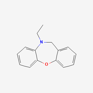 molecular formula C15H15NO B12800251 10-Ethyl-10H,11H-dibenz(b,f)(1,4)oxazepine CAS No. 140412-83-5