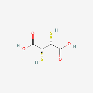 molecular formula C4H6O4S2 B12800303 2,3-Dimercaptosuccinic acid, (-)- CAS No. 27887-84-9