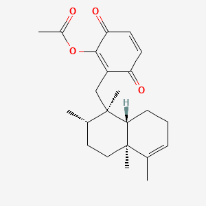 molecular formula C23H30O4 B12800318 Avarone D CAS No. 130203-70-2