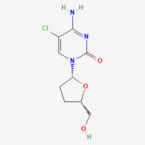 molecular formula C9H12ClN3O3 B12800335 2',3'-Dideoxy-5-chlorocytidine CAS No. 124743-31-3
