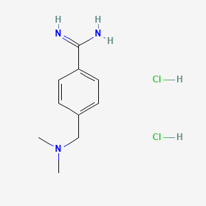 molecular formula C10H17Cl2N3 B1280035 4-[(Dimethylamino)methyl]benzene-1-carboximidamide dihydrochloride 