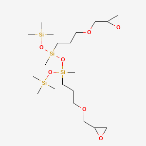 molecular formula C20H46O7Si4 B12800366 1,1,1,3,5,7,7,7-Octamethyl-3,5-bis(3-glycidyloxypropyl)tetrasiloxane CAS No. 69155-42-6