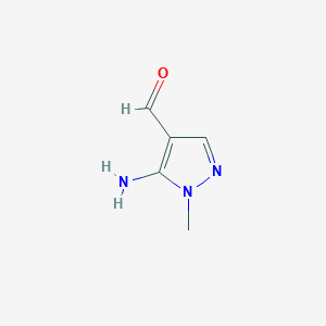 molecular formula C5H7N3O B1280042 5-amino-1-methyl-1H-pyrazole-4-carbaldehyde CAS No. 62564-90-3